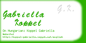 gabriella koppel business card